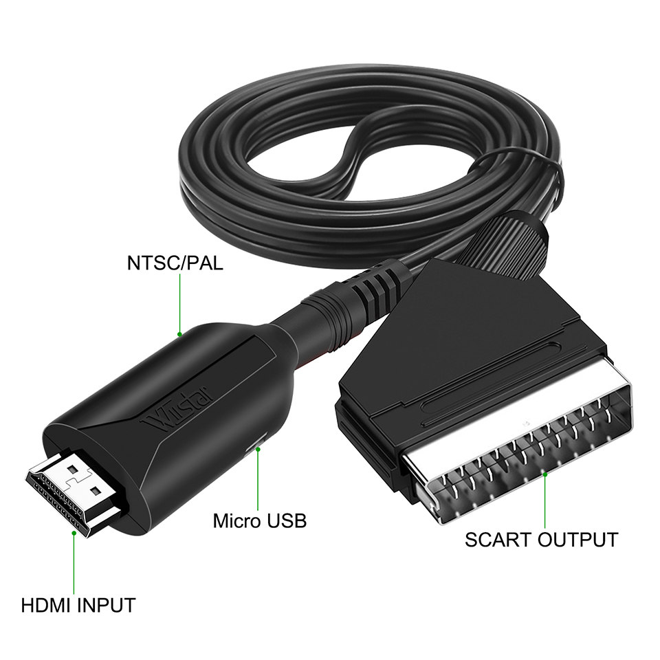 HDTV DVD için SCART Kablo Dönü - Scart To Hdmi incelemesi ve fiyatı