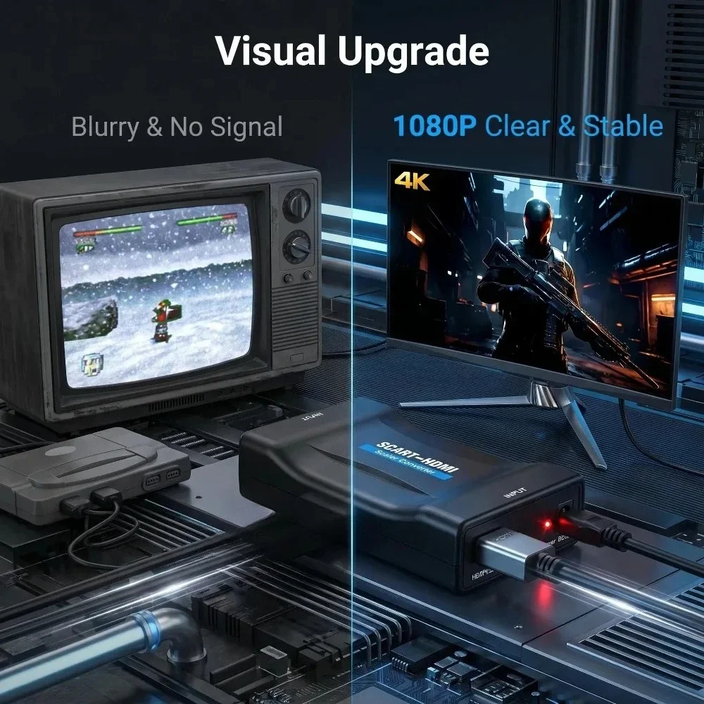 Sky Box STB için USB Kablolu D - Scart To Hdmi incelemesi ve fiyatı