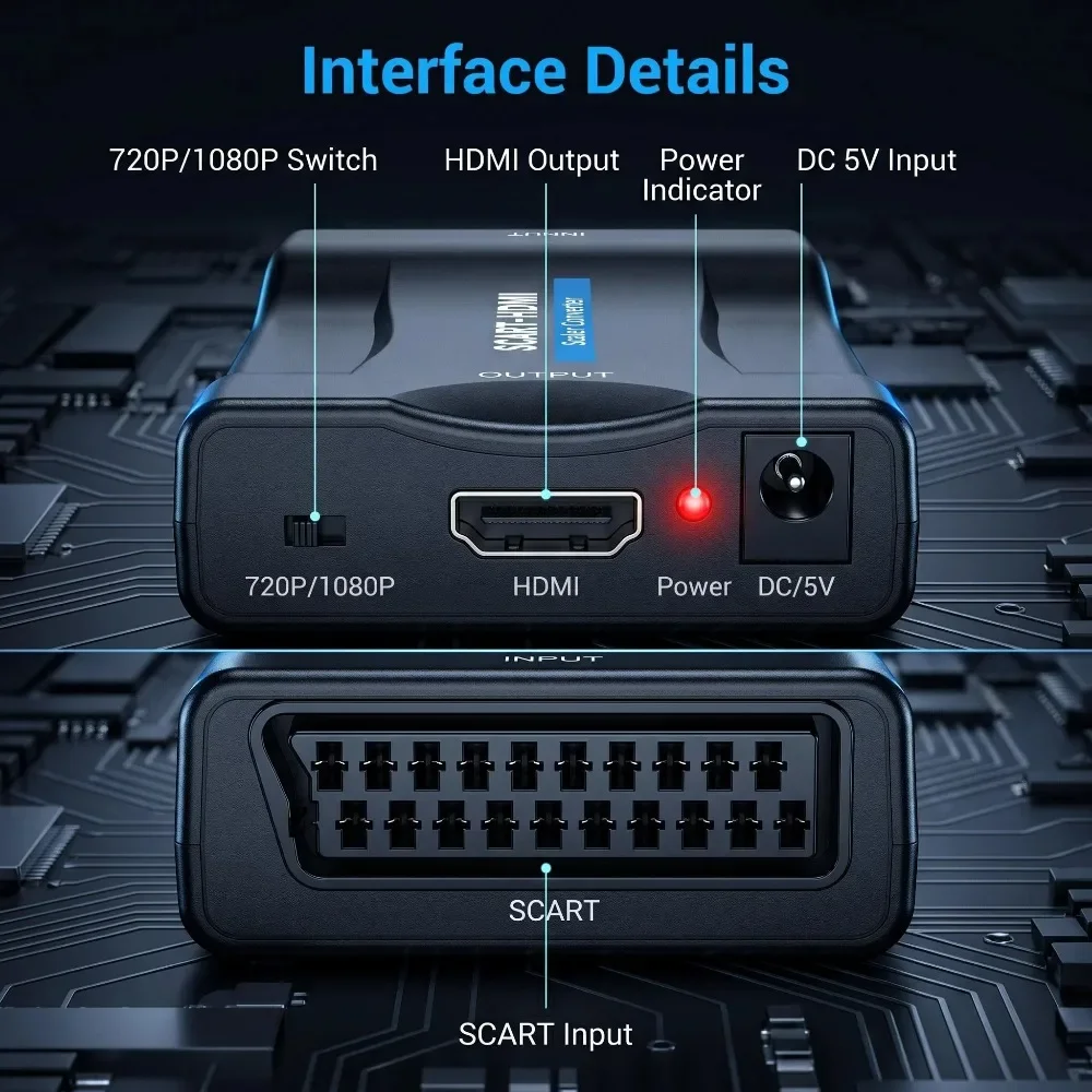 Sky Box STB için USB Kablolu D - Scart To Hdmi incelemesi ve fiyatı