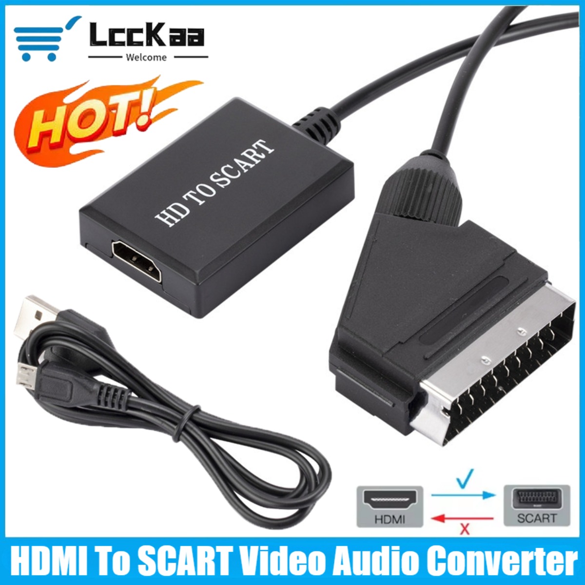 LccKaa 1080 P HDMI SCART Adapt - Scart To Hdmi incelemesi ve fiyatı