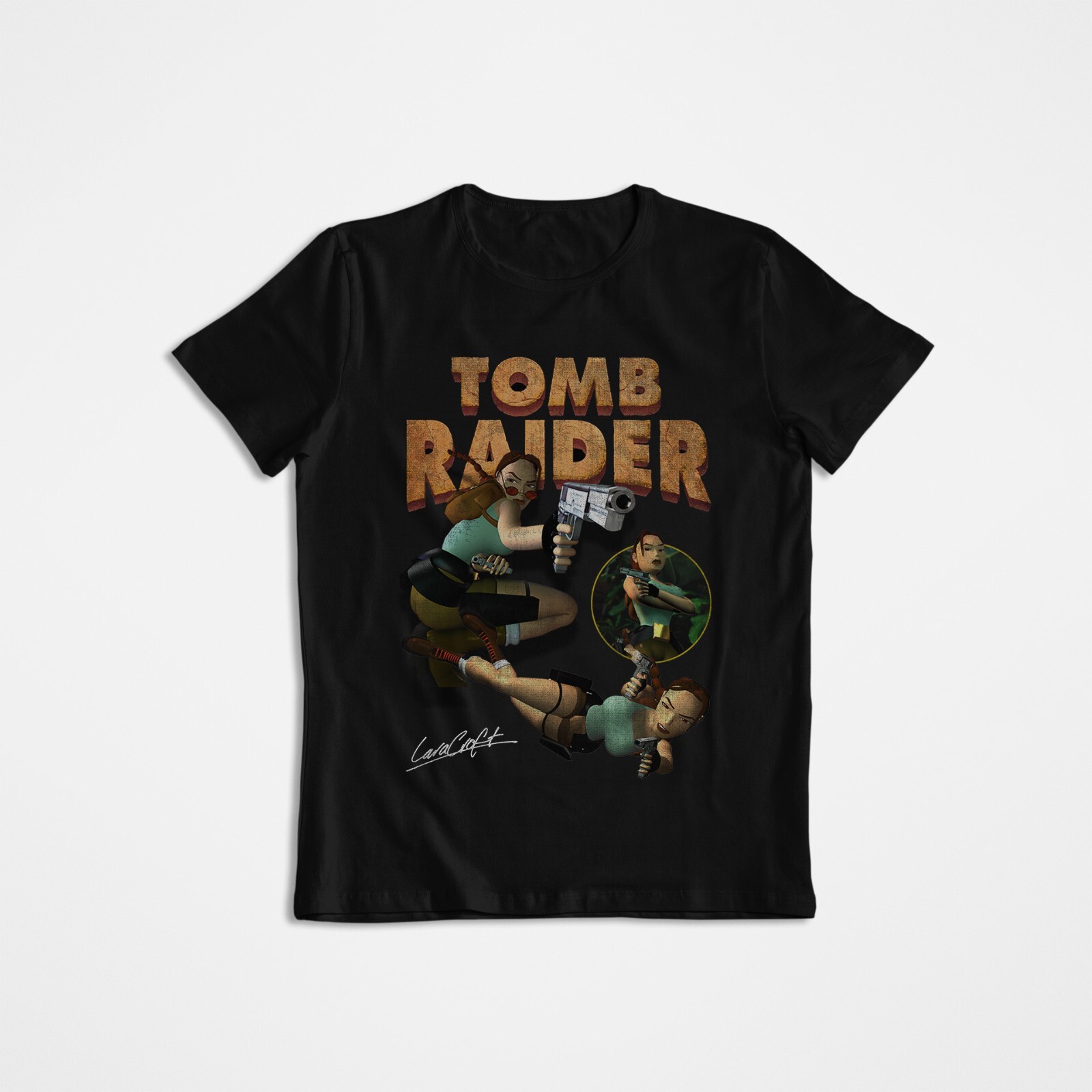 Tomb Raider, Lara Croft, Grafi - Retro Gaming T Shirt incelemesi ve fiyatı